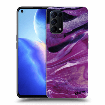 Husă pentru OPPO Reno 5 5G - Purple glitter