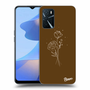 Husă pentru OPPO A16 - Brown flowers