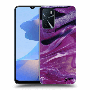 Husă pentru OPPO A16 - Purple glitter