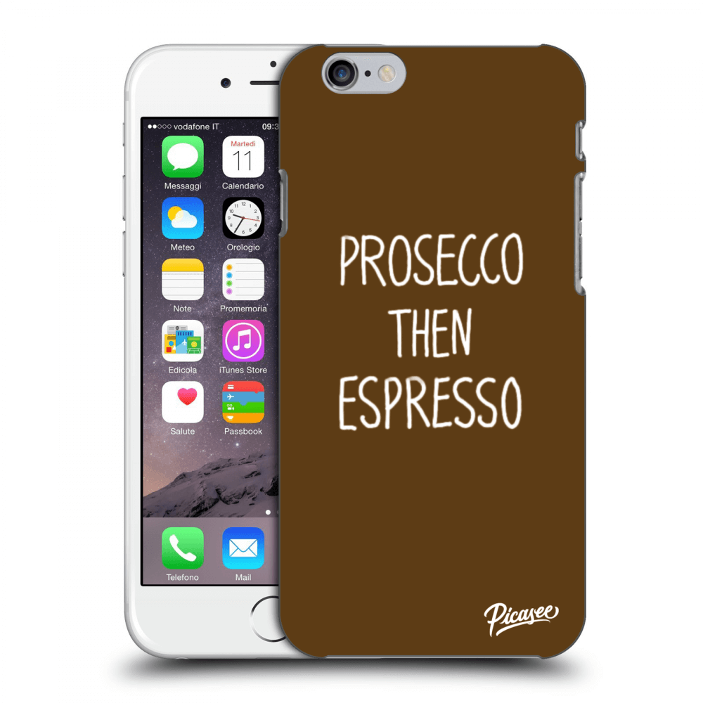 Picasee husă transparentă din silicon pentru Apple iPhone 6/6S - Prosecco then espresso