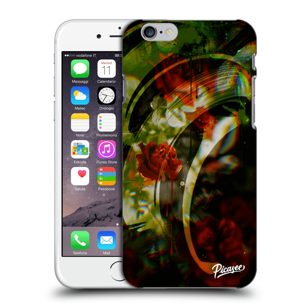 Picasee husă transparentă din silicon pentru Apple iPhone 6/6S - Roses color