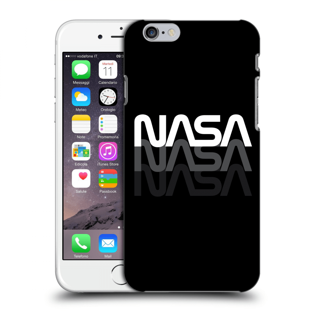 Picasee husă transparentă din silicon pentru Apple iPhone 6/6S - NASA Triple