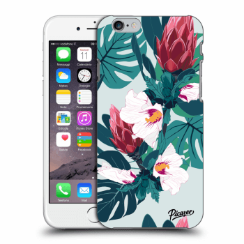 Picasee husă transparentă din silicon pentru Apple iPhone 6/6S - Rhododendron