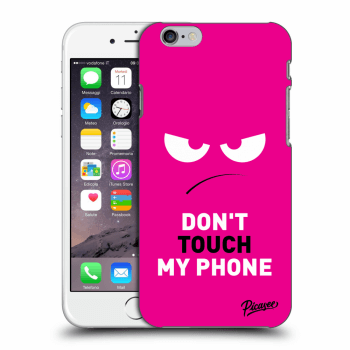 Picasee husă neagră din silicon pentru Apple iPhone 6/6S - Angry Eyes - Pink