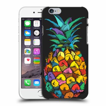 Picasee husă neagră din silicon pentru Apple iPhone 6/6S - Pineapple