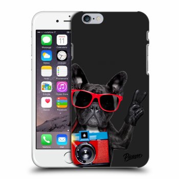 Picasee husă neagră din silicon pentru Apple iPhone 6/6S - French Bulldog