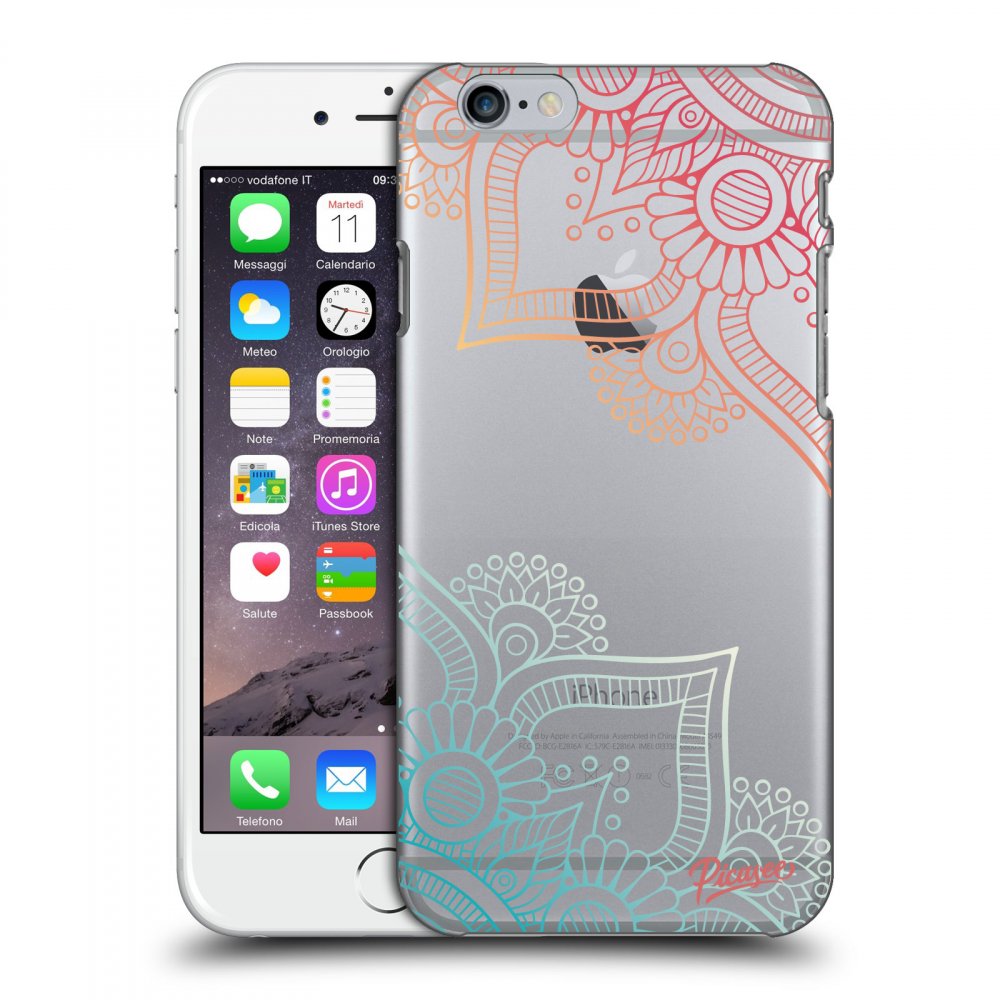 Picasee husă transparentă din silicon pentru Apple iPhone 6/6S - Flowers pattern
