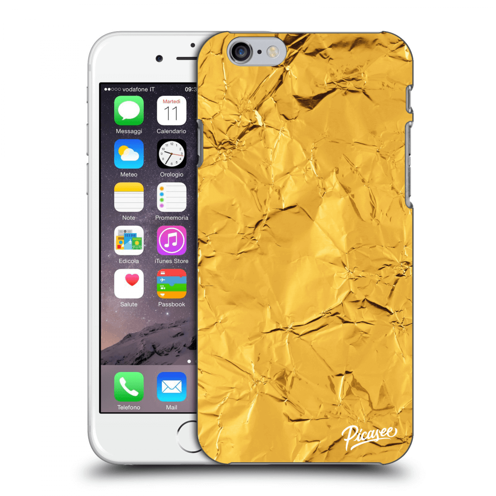 Picasee husă transparentă din silicon pentru Apple iPhone 6/6S - Gold