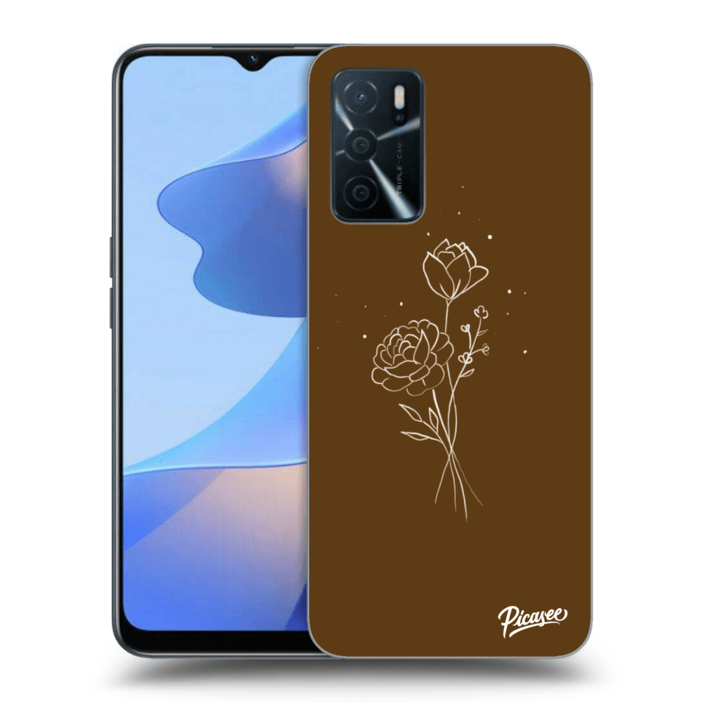 Picasee ULTIMATE CASE pentru OPPO A16s - Brown flowers