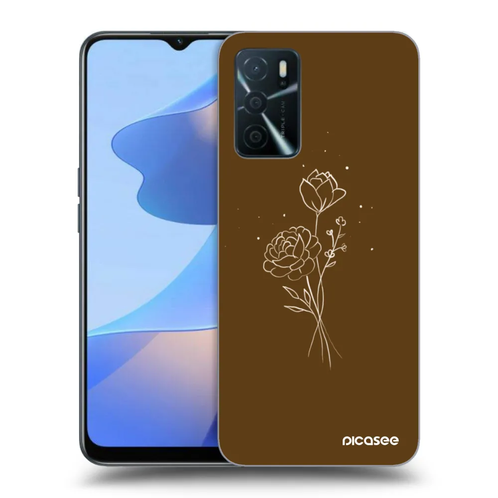 Picasee ULTIMATE CASE pentru OPPO A16s - Brown flowers