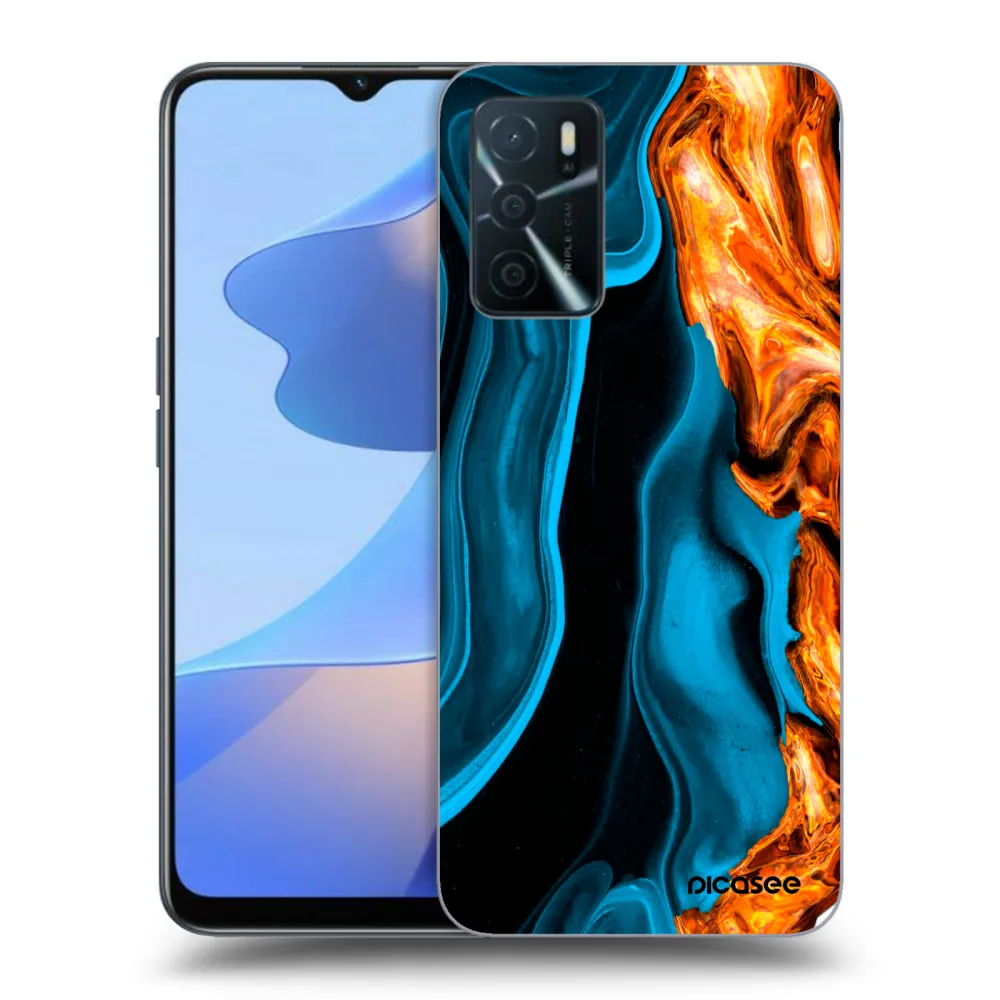 Picasee ULTIMATE CASE pentru OPPO A16s - Gold blue