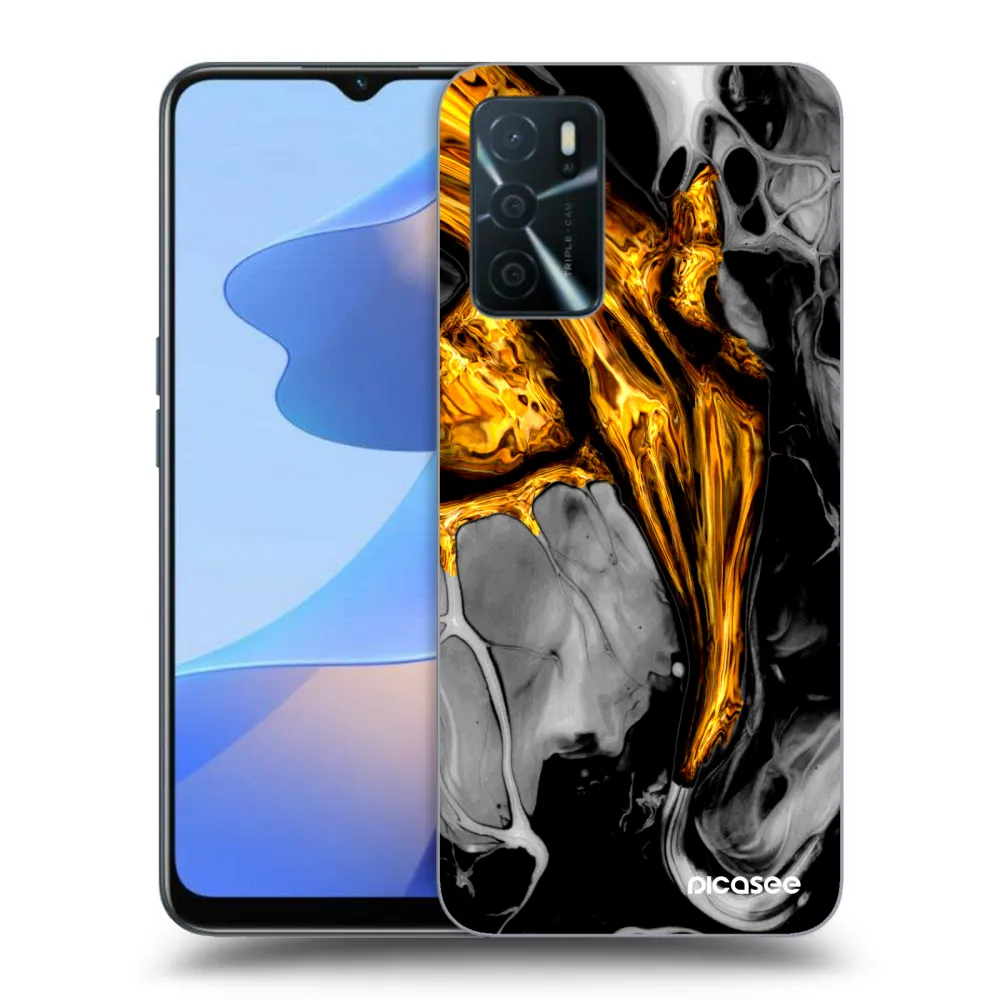 Picasee ULTIMATE CASE pentru OPPO A16s - Black Gold