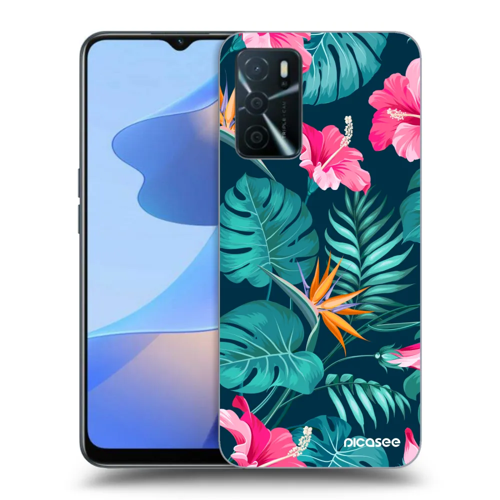 Picasee ULTIMATE CASE pentru OPPO A16s - Pink Monstera