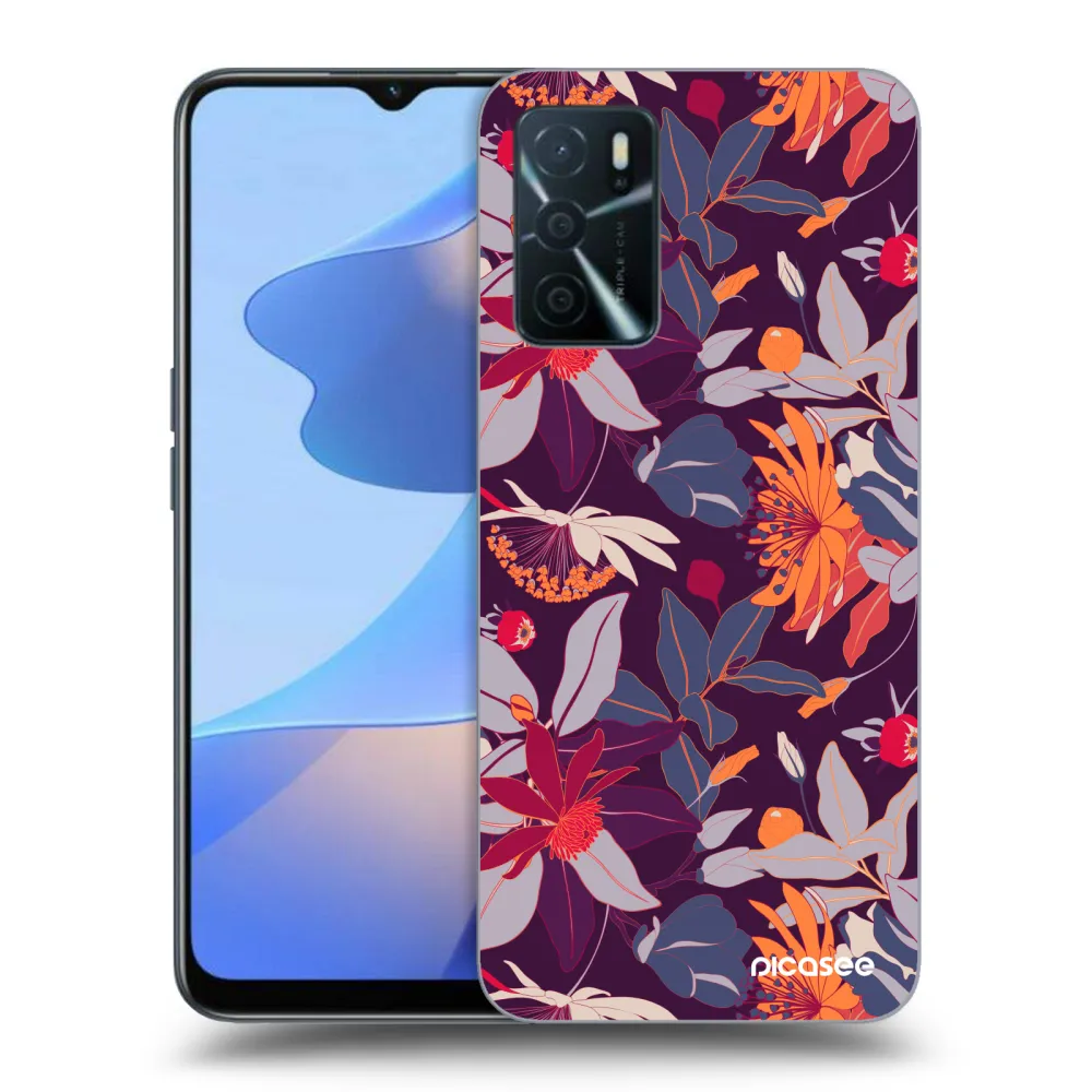 Picasee ULTIMATE CASE pentru OPPO A16s - Purple Leaf