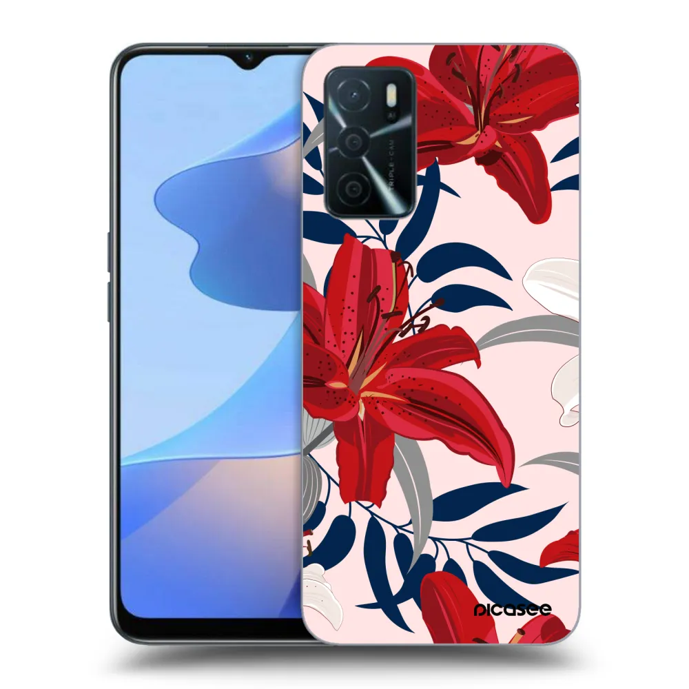 Picasee ULTIMATE CASE pentru OPPO A16s - Red Lily