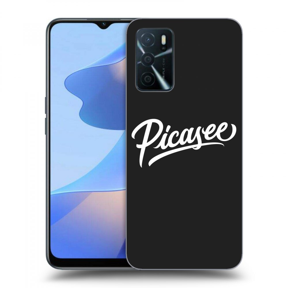 Picasee husă neagră din silicon pentru OPPO A16s - Picasee - old logo - white