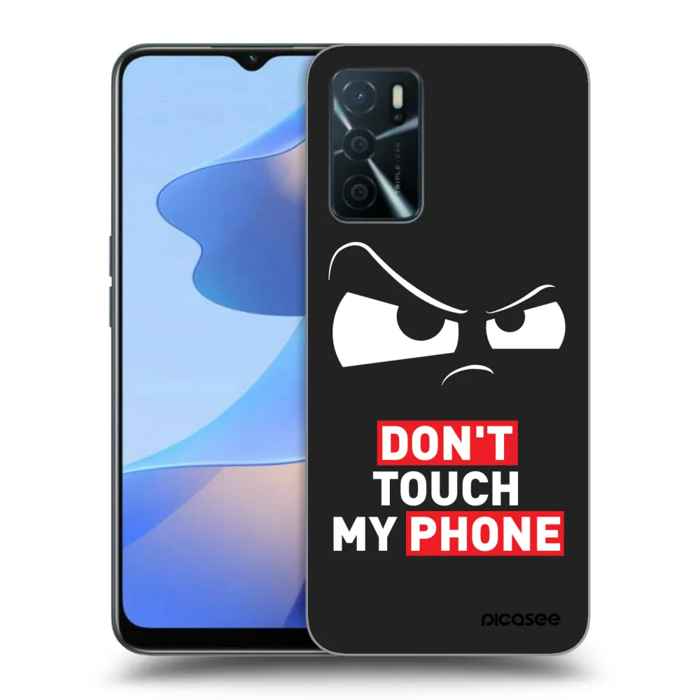 Picasee husă neagră din silicon pentru OPPO A16s - Cloudy Eye - Transparent