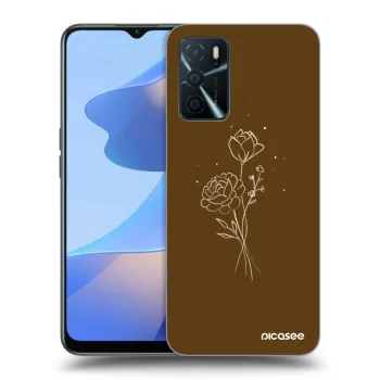 Husă pentru OPPO A16s - Brown flowers