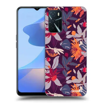 Husă pentru OPPO A16s - Purple Leaf