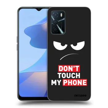 Picasee husă neagră din silicon pentru OPPO A16s - Angry Eyes - Transparent