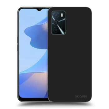 Picasee husă neagră din silicon pentru OPPO A16s - Clear