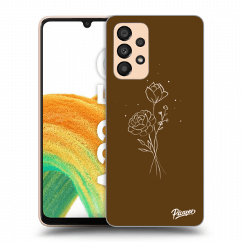 Husă pentru Samsung Galaxy A33 5G A336 - Brown flowers