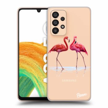 Picasee husă transparentă din silicon pentru Samsung Galaxy A33 5G A336 - Flamingos couple