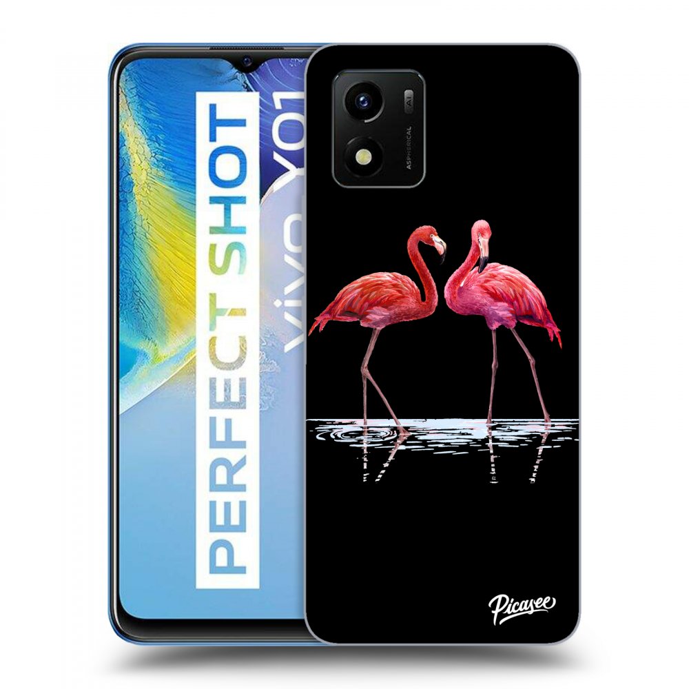Picasee ULTIMATE CASE pentru Vivo Y01 - Flamingos couple