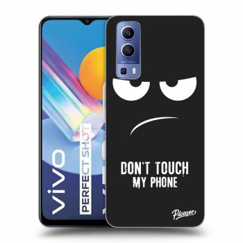 Picasee husă neagră din silicon pentru Vivo Y52 5G - Don't Touch My Phone