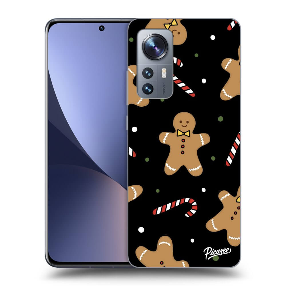 Picasee husă neagră din silicon pentru Xiaomi 12X - Gingerbread