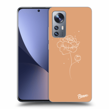 Picasee husă neagră din silicon pentru Xiaomi 12X - Peonies