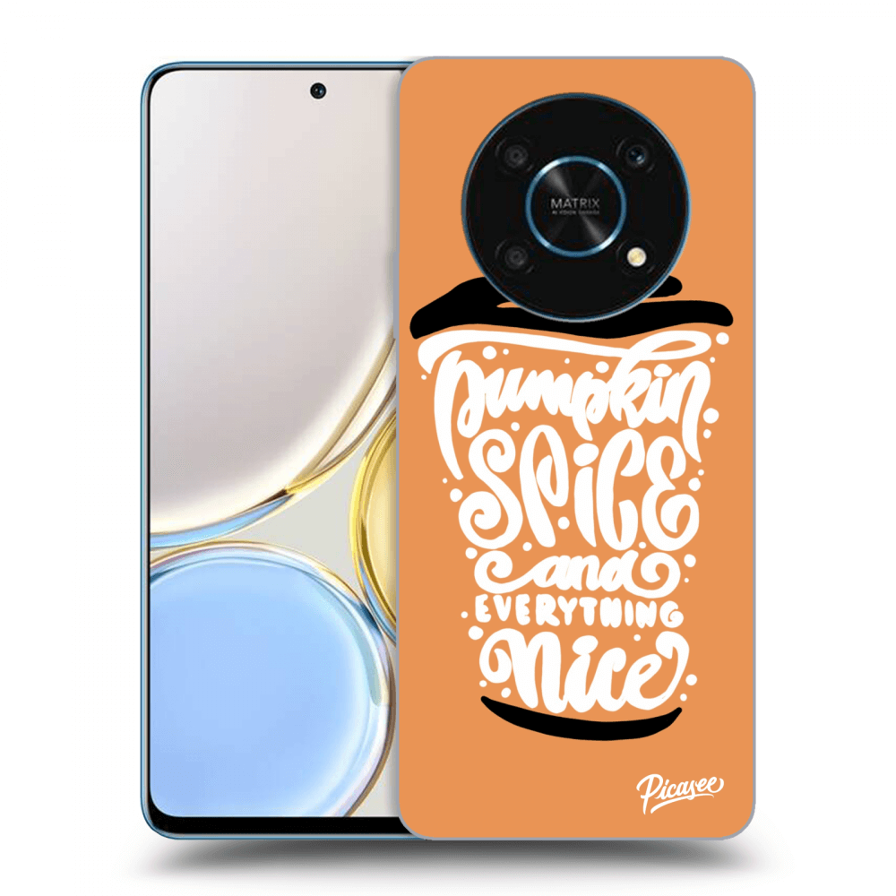 Picasee husă transparentă din silicon pentru Honor Magic4 Lite 5G - Pumpkin coffee