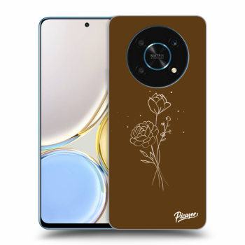 Husă pentru Honor Magic4 Lite 5G - Brown flowers