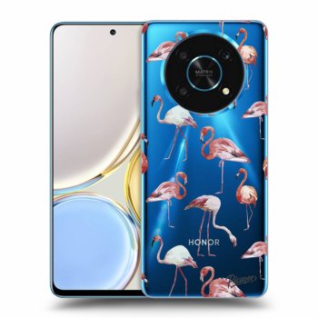 Picasee husă transparentă din silicon pentru Honor Magic4 Lite 5G - Flamingos
