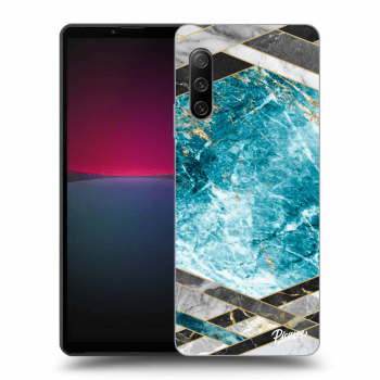 Husă pentru Sony Xperia 10 IV 5G - Blue geometry