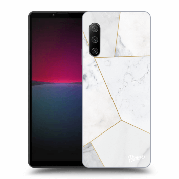 Picasee husă transparentă din silicon pentru Sony Xperia 10 IV 5G - White tile