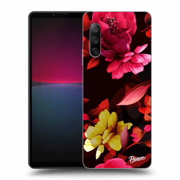 Picasee husă transparentă din silicon pentru Sony Xperia 10 IV 5G - Dark Peonny