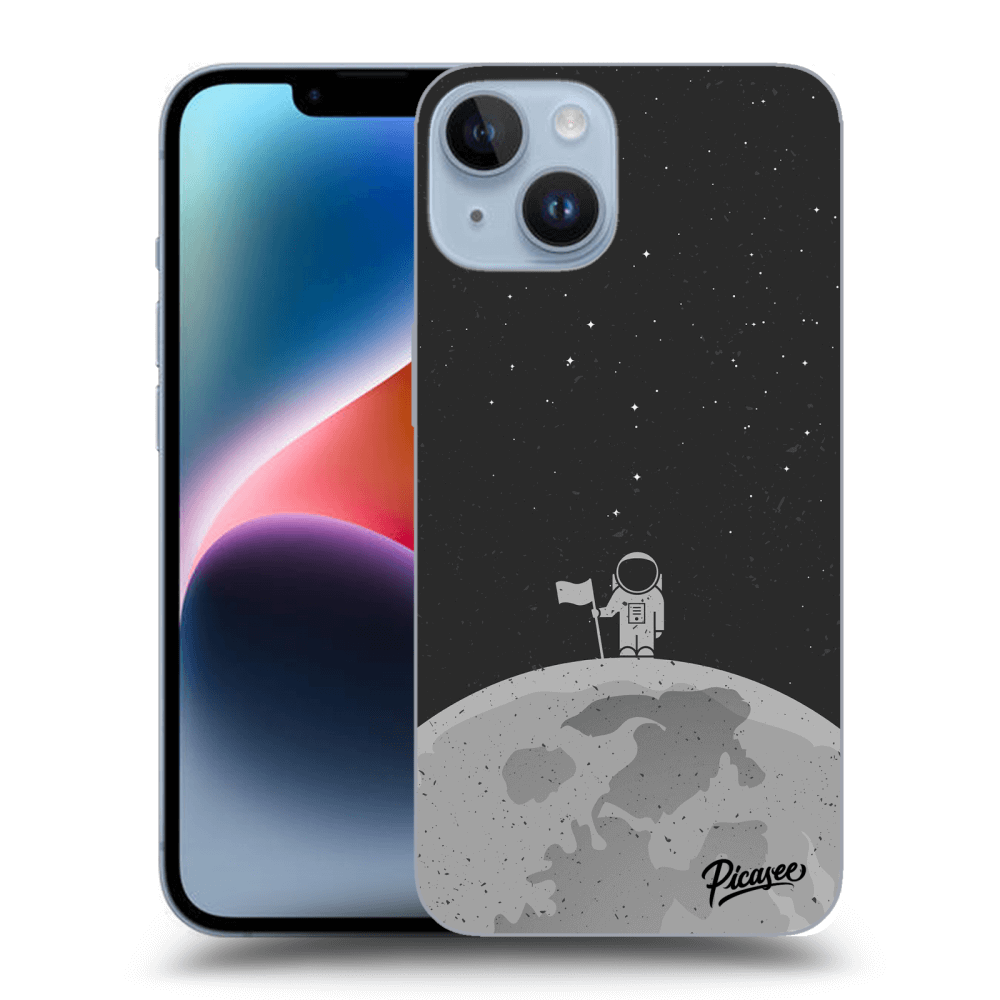 Picasee husă neagră din silicon pentru Apple iPhone 14 - Astronaut