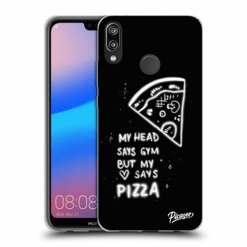 Picasee husă transparentă din silicon pentru Huawei P20 Lite - Pizza