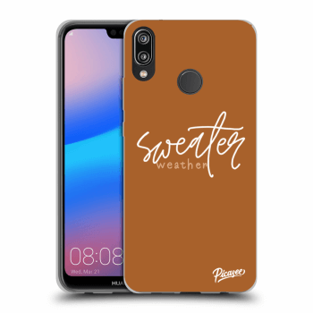 Picasee husă transparentă din silicon pentru Huawei P20 Lite - Sweater weather