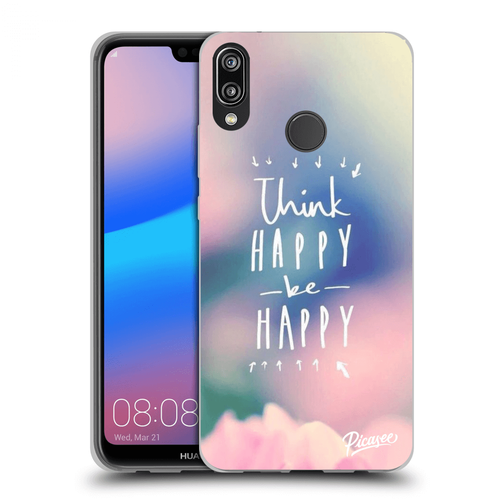 Picasee husă transparentă din silicon pentru Huawei P20 Lite - Think happy be happy