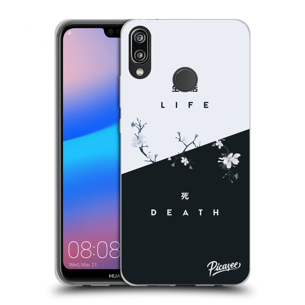 Picasee husă neagră din silicon pentru Huawei P20 Lite - Life - Death