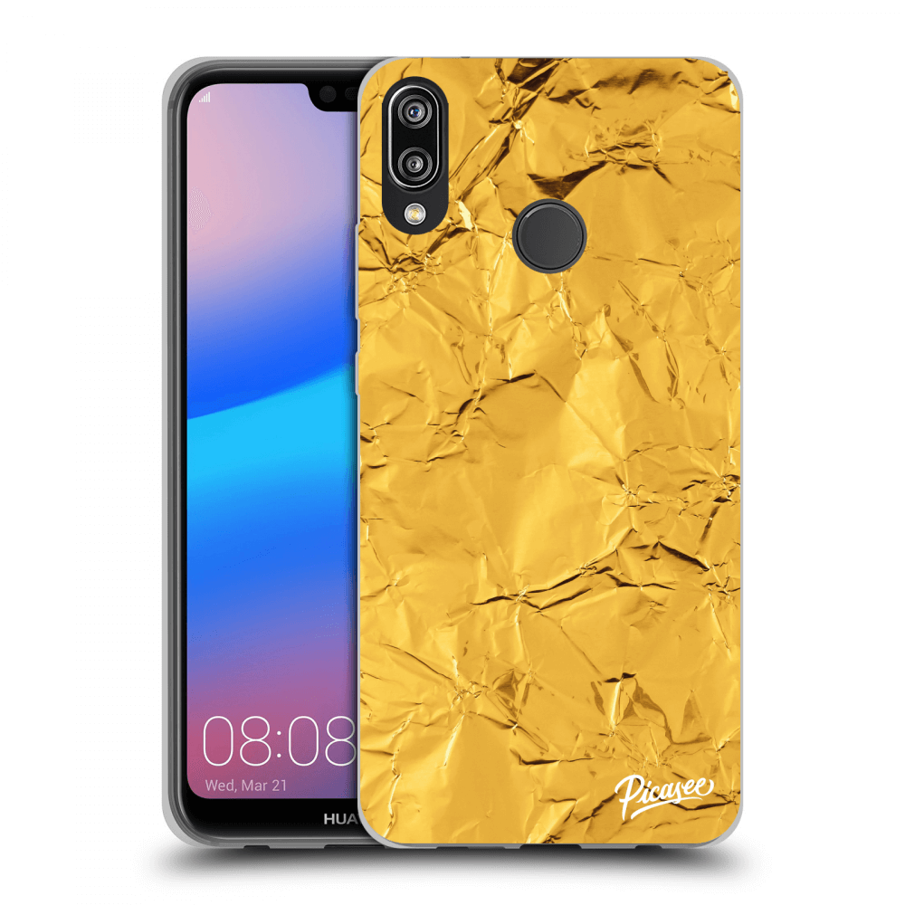 Picasee husă transparentă din silicon pentru Huawei P20 Lite - Gold