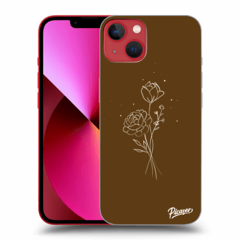 Picasee ULTIMATE CASE MagSafe pentru Apple iPhone 14 Plus - Brown flowers