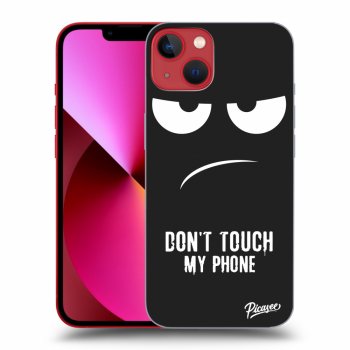 Picasee husă neagră din silicon pentru Apple iPhone 14 Plus - Don't Touch My Phone
