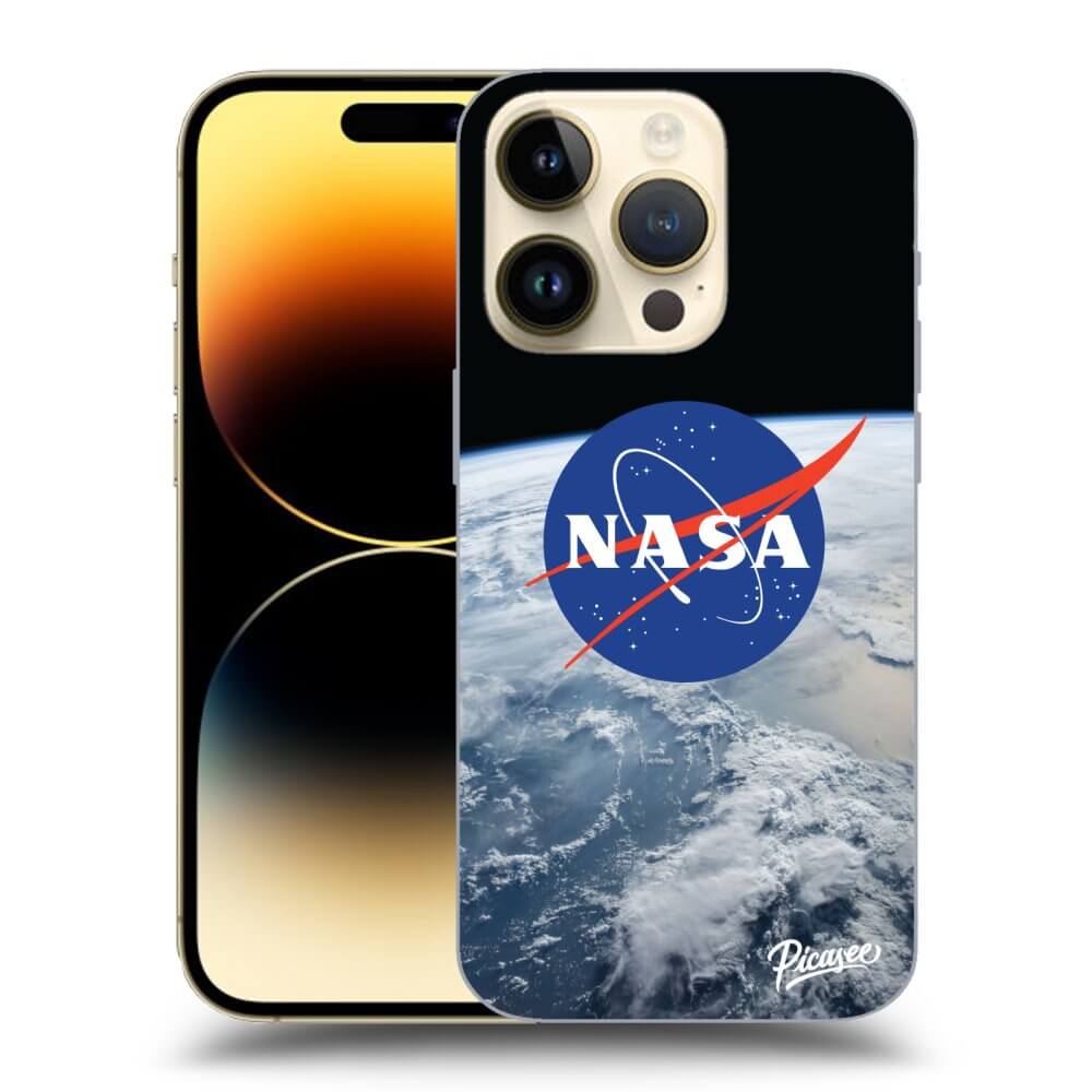 Picasee husă neagră din silicon pentru Apple iPhone 14 Pro - Nasa Earth