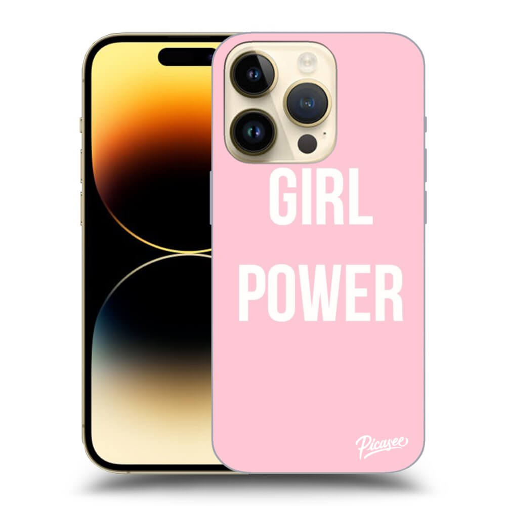 Picasee husă transparentă din silicon pentru Apple iPhone 14 Pro - Girl power