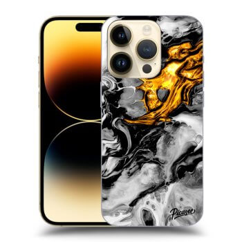 Husă pentru Apple iPhone 14 Pro - Black Gold 2