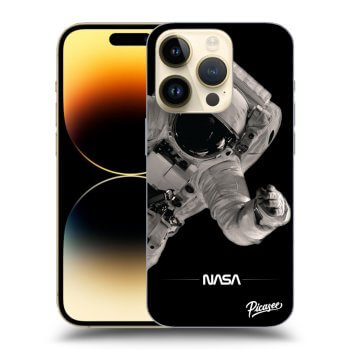 Picasee husă neagră din silicon pentru Apple iPhone 14 Pro - Astronaut Big