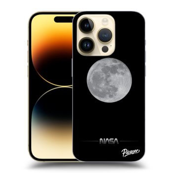 Picasee husă neagră din silicon pentru Apple iPhone 14 Pro - Moon Minimal